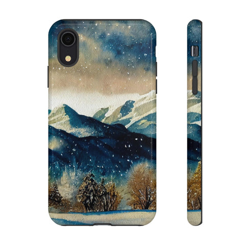 Snowy Colorado Rocky Mountains - Impact Resistant Phone Case iPhone XR Glossy